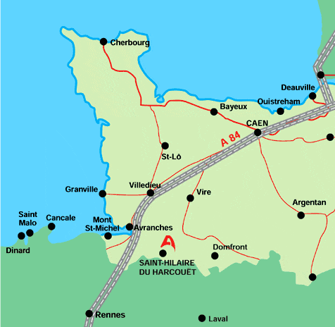 L´atelier de Lair Remorques se situe en bordure de la RN176, à 2km de St Hilaire-du-Harcouët